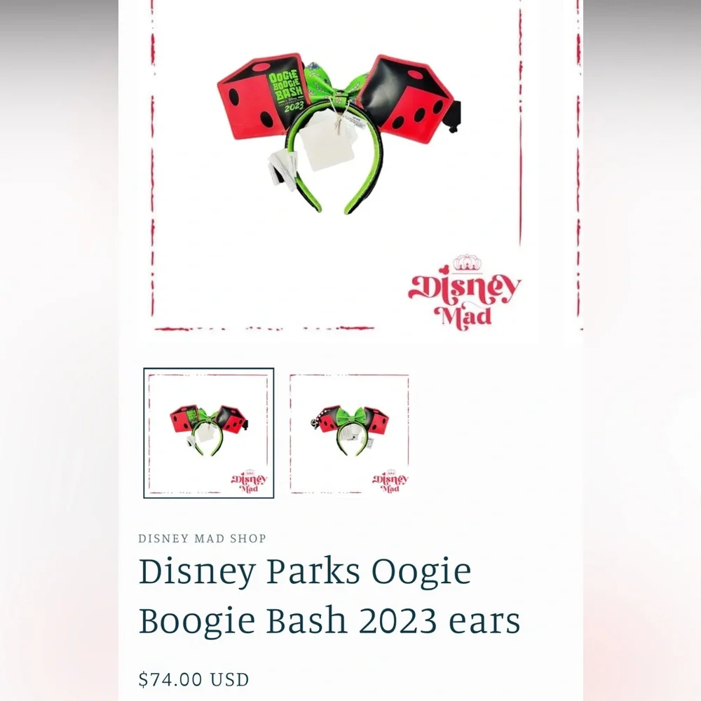 Loungefly Disney Oogie Boogie Bash 2023 Collectible Mouse Ears Headband